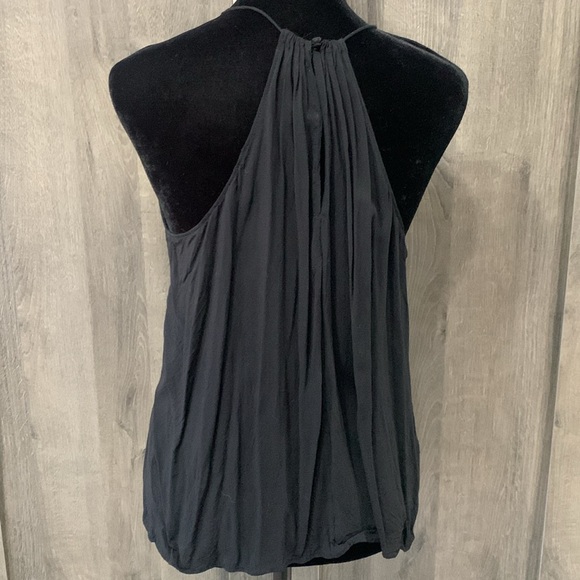 Ann Taylor Loft Outlet Spaghetti Strap Black Rayon Tank Top Women's Size S - Picture 3 of 6